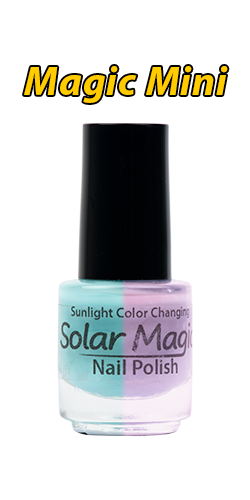 Color Change Nail Polish Aqua Blue to Violet Night - Magic Mini Bottle