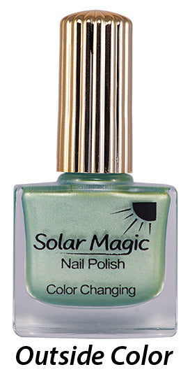 Changing Color Nail Polish Bottle - Oou Oou Blue to Magic Mint - outside color