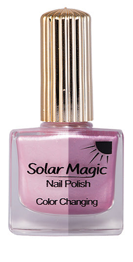 Changing Color Nail Polish Bottle - Pink Pearl to Purple Majesty Change Nail Polish