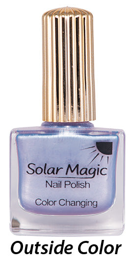 Changing Color Nail Polish Bottle - Pink Pearl to Steel Oyster- outside color