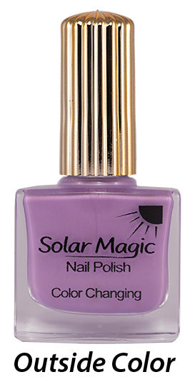 Sky Blue to Fun Fuchsia Color Change Nail Polish Bottle - outside color