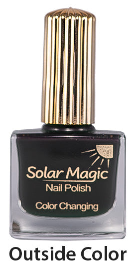 Color Changing Nail Polish Bottle - Celtic Kelly to Emerald Night - outside color