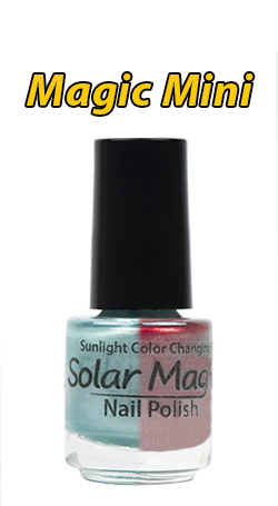 Changing Color Nail Polish - Oou Oou Blue to Magical Magenta - Magic Mini Bottle Bottle