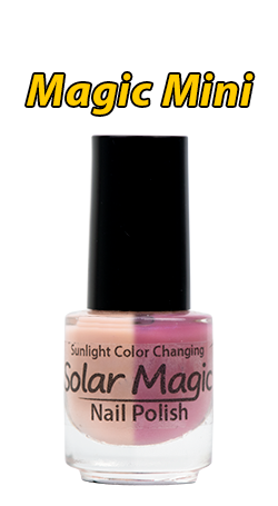 Sugar Pink to Dangerous Violet Color Change Nail Polish - Magic Mini Bottle