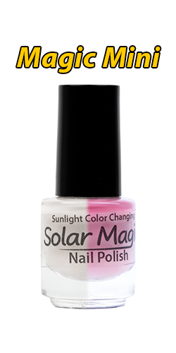 White Tip to Cranberry Color Change Nail Polish - Magic Mini Bottle