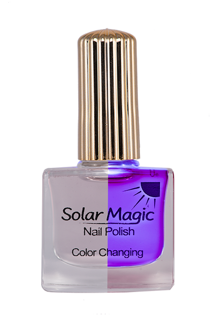 Color Changing Nail Polish in Sun - Magic Gel-e Top Coat to Vi -O- Lit