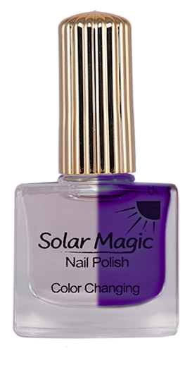 Color Changing Nail Polish in Sun - Magic Gel-e Top Coat to Vi -O- Lit