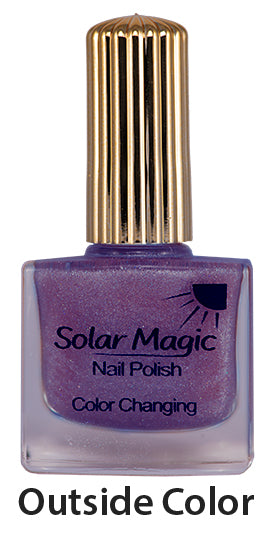 Color Changing Nail Polish Bottle  - Magic Chiffon to Galactic Night - outside color