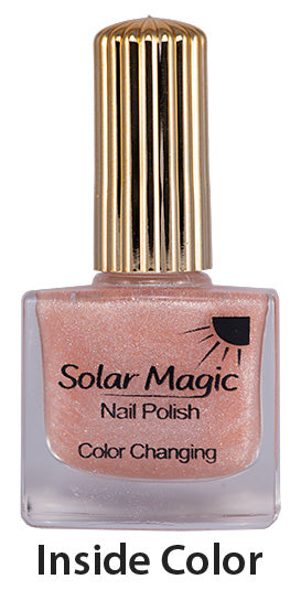 Color Changing Nail Polish Bottle - Magic Chiffon to Shimmer Rose - inside color