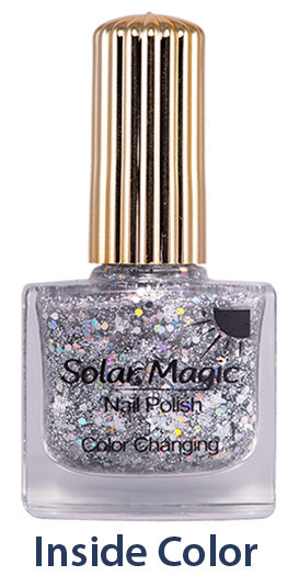 Color Changing Nail Polish Bottle - Magic Glitter to Blue Galaxy - inside color