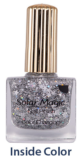 Color Changing Nail Polish Bottle - Magic Glitter to Gold Dust - inside color