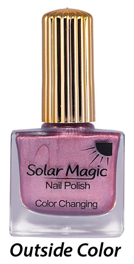Changing Color Nail Polish Bottle - Oou Oou Blue to Magical Magenta Color - outside color
