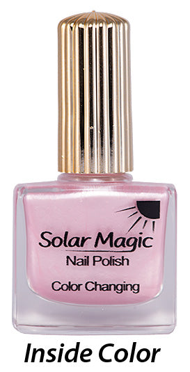 Changing Color Nail Polish Bottle - Pink Pearl to Purple Majesty - inside color