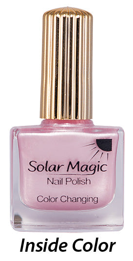 Changing Color Nail Polish Bottle - Pink Pearl to Sunset Sunshine - inside color