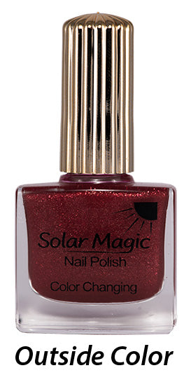 Color Change Nail Polish Bottle - Ruby Red Shoes to Naughty Dorothy - outside color