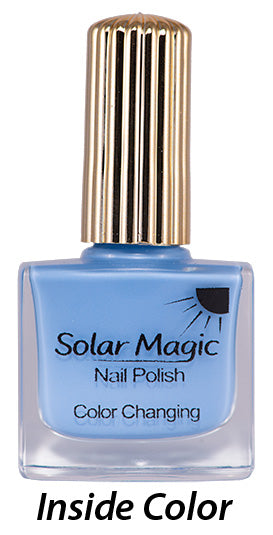 Sky Blue to Crème de Mint Color Change Nail Polish Bottle - inside color