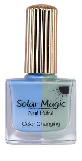 Sky Blue to Crème de Mint Color Change Nail Polish Bottle