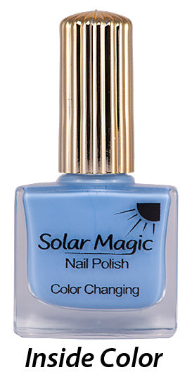 Sky Blue to Fun Fuchsia Color Change Nail Polish Bottle - inside color