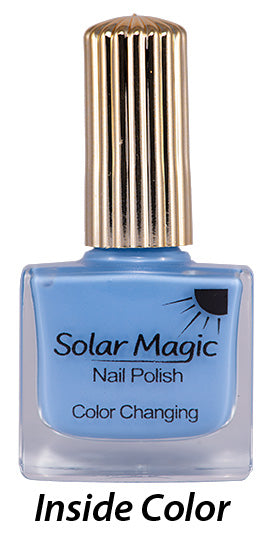 Sky Blue to Vivacious Violet Color Change Nail Polish Bottle - inside color
