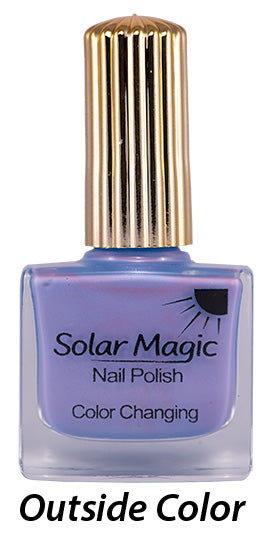 Sky Blue to Vivacious Violet Color Change Nail Polish Bottle - outside color