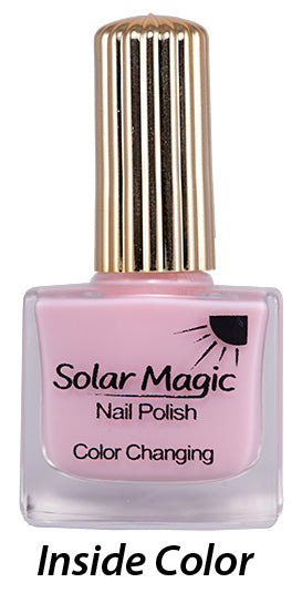 Sugar Pink to Dangerous Violet Color Change Nail Polish Bottle - inside color