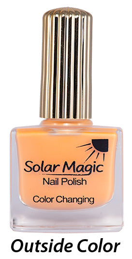 Sugar Pink to Sunset Orange Color Change Nail Polish Bottle - outside color