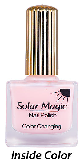 Sugar Pink to Sunset Red Color Change Nail Polish - inside color