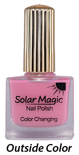 Sugar Pink to Wine Time Color Change Nail Polish Bottle - outside color