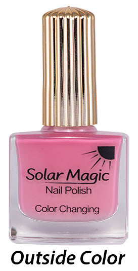 White Tip to Cranberry Color Change Nail Polish Bottle - outside color