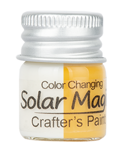 Color Changing Craft Paint Bottle - Puff White to Yellow Orange