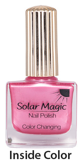 Color Changing Nail Polish Bottle - Hot Pinky to Vixen - inside color