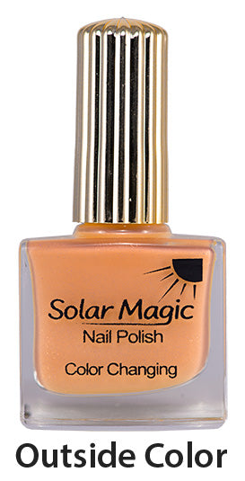 Color Changing Nail Polish Bottle - Lemon Drops to Orange Peel - outside color