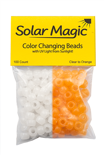 Color Changing Pony Beads - Orange