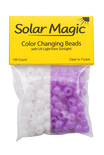 Color Changing Pony Beads - Purple
