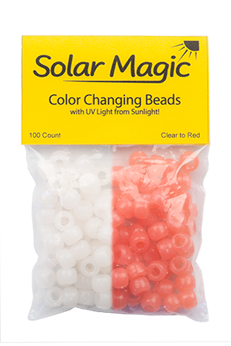Color Changing Pony Beads - Red