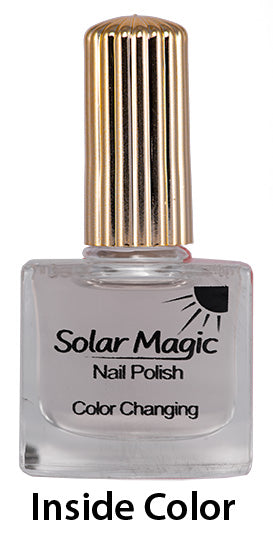 Color Changing Nail Polish Bottle - Magic Gel-e Top Coat to Sheer Red - inside color
