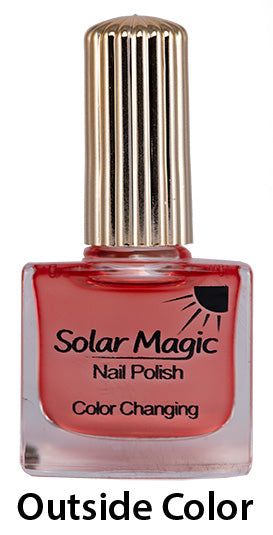 Color Changing Nail Polish Bottle - Magic Gel-e Top Coat to Sheer Red - outside color