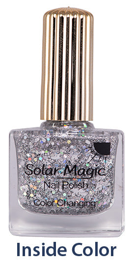 Color Changing Nail Polish Bottle - Magic Glitter to Rockin' Ruby - inside color