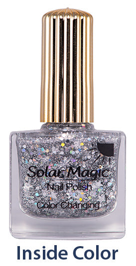 Color Changing Nail Polish Bottle - Magic Glitter to Royalty - inside color