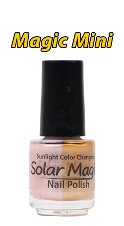 Change Color Nail Polish  Bottle - Pink Pearl to Sunset Sunshine - Magic Mini Bottle